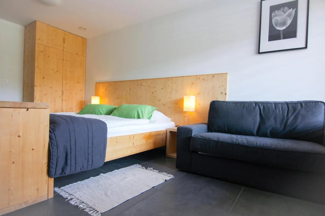 Apartma v pritličju z zakonsko posteljo in kavčem